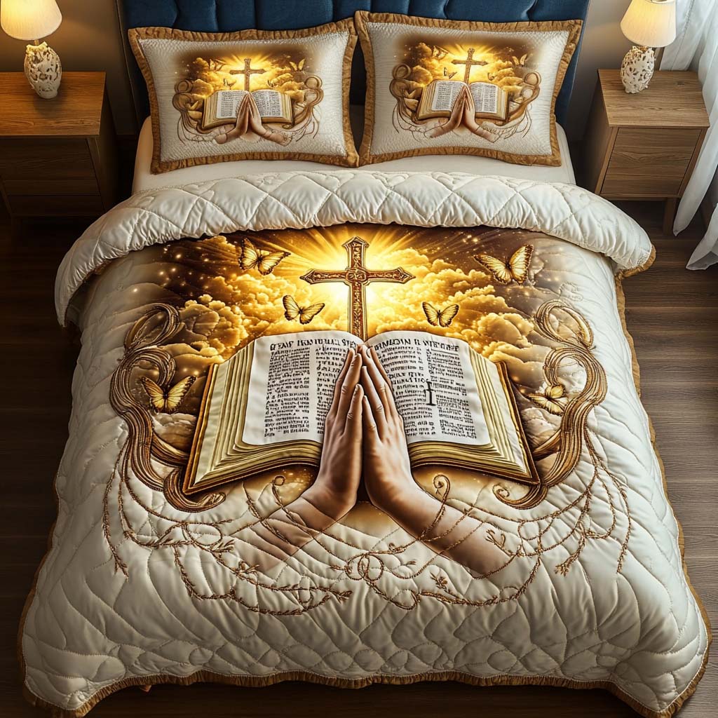 Ensemble de literie matelassée 3 pièces Cross