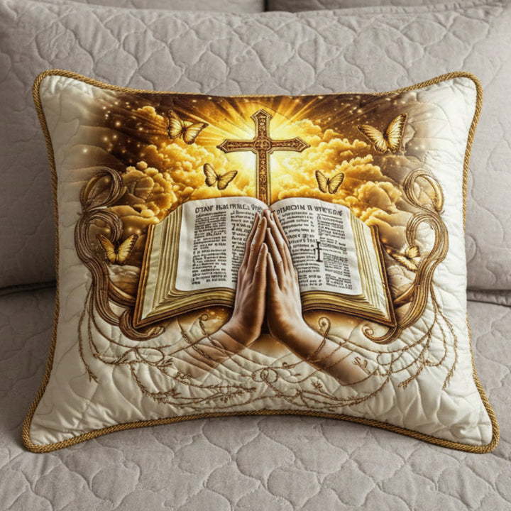Housse de Coussin Matelassée avec Prière et Écriture NCU0NT7821
