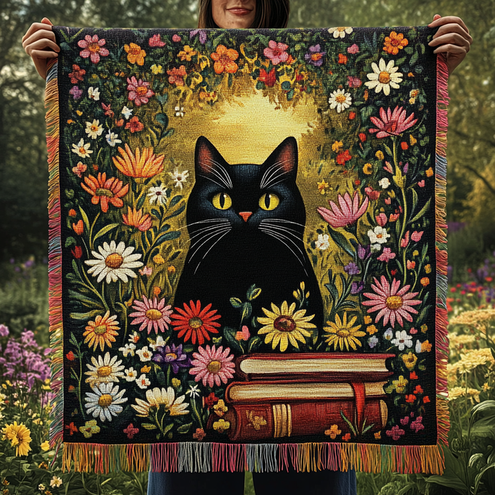 Couverture Tissée Purrfectement Mystérieuse