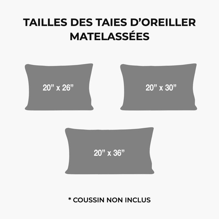 Housse de Coussin Matelassée en Hibiscus Argenté NCU0DV5334