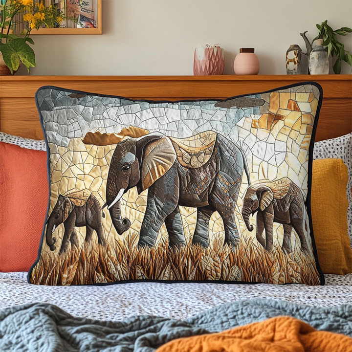Housse de Coussin Matelassée Rêves d'Éléphant NCU0VH4468
