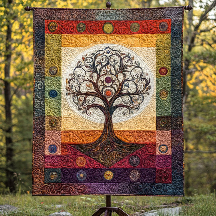 Tenture d'Art Quilt de Croissance Radiante NCU0PT3287