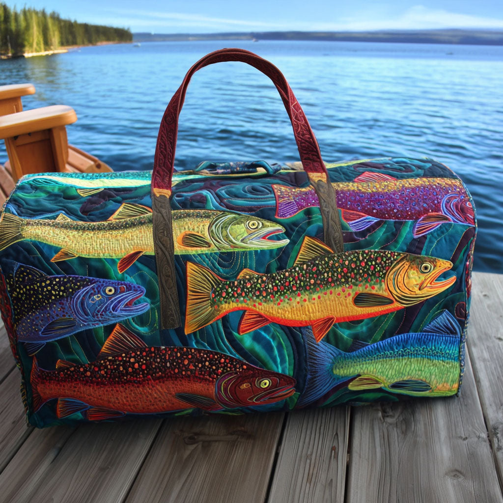 Sac de voyage matelassé Truite Arc-en-Ciel