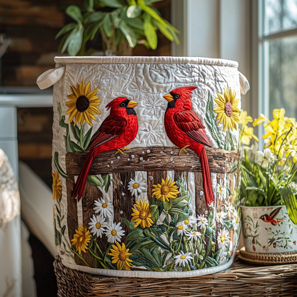 Panier à Linge Matelassé Rouge NCU0DV814