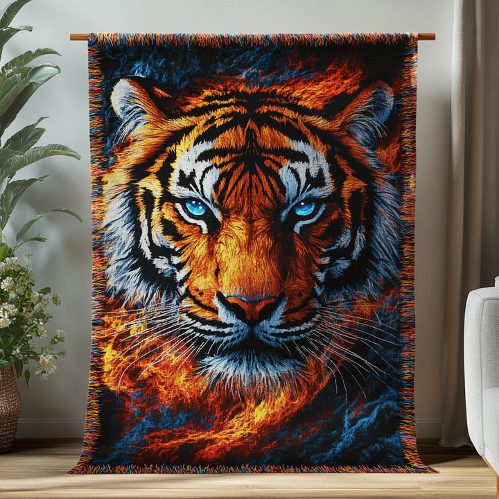 Rugissement de la Couverture Tissée du Sauvage