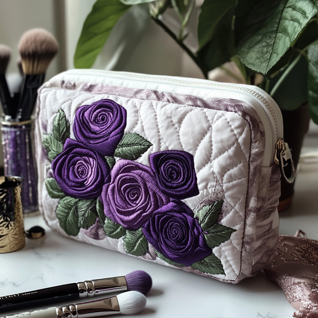 Trousse de Maquillage Matelassée Royal Petals