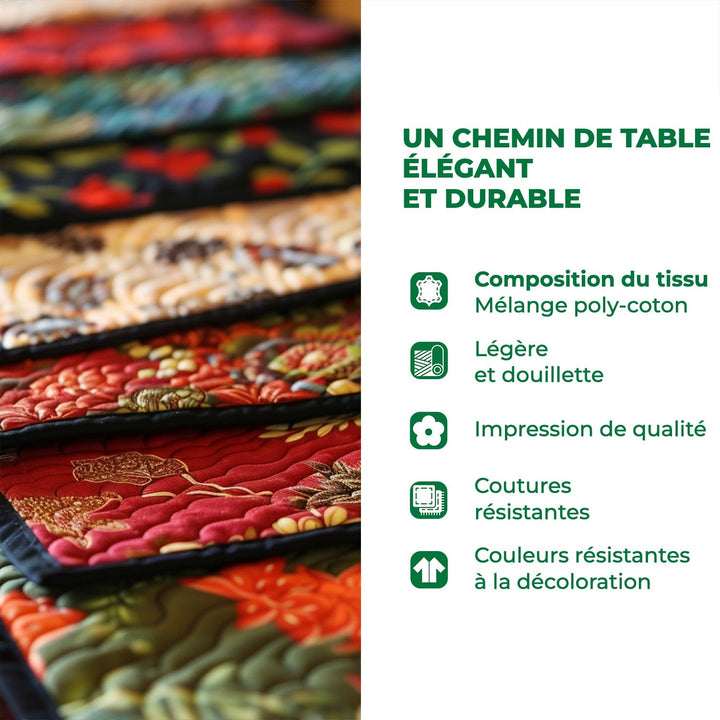 Caractéristiques du chemin de table