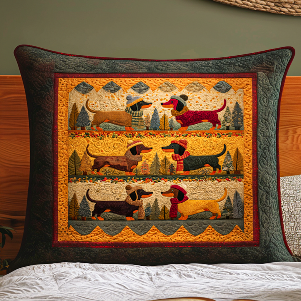 Housse de Coussin Matelassée Rustique de Teckel NCU0NT9303