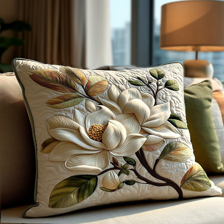 Housse de Coussin Matelassée Rustic Magnolia Bloom NCU0PT7895