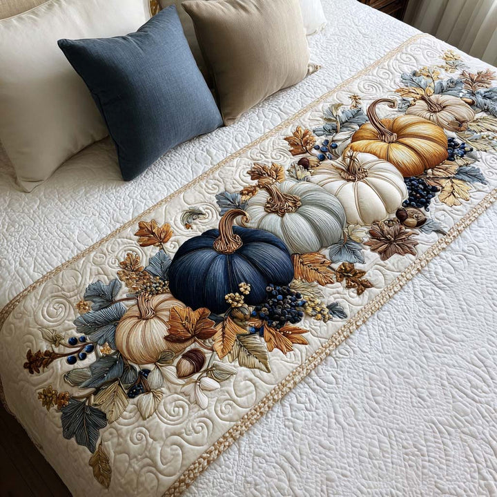 Couverture de lit matelassée rustique bleue