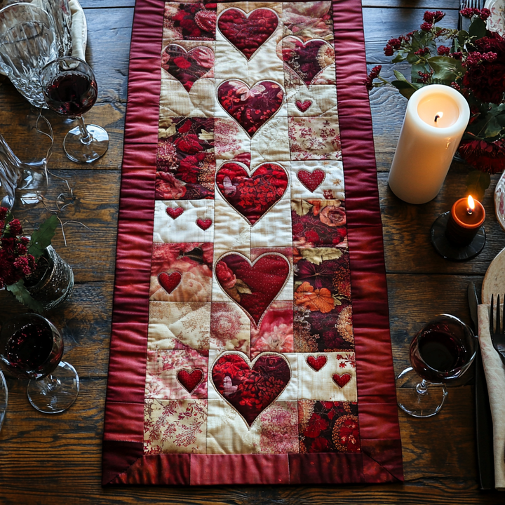 Chemin de Table Amour Rustique Matelassé NCU0DV2370