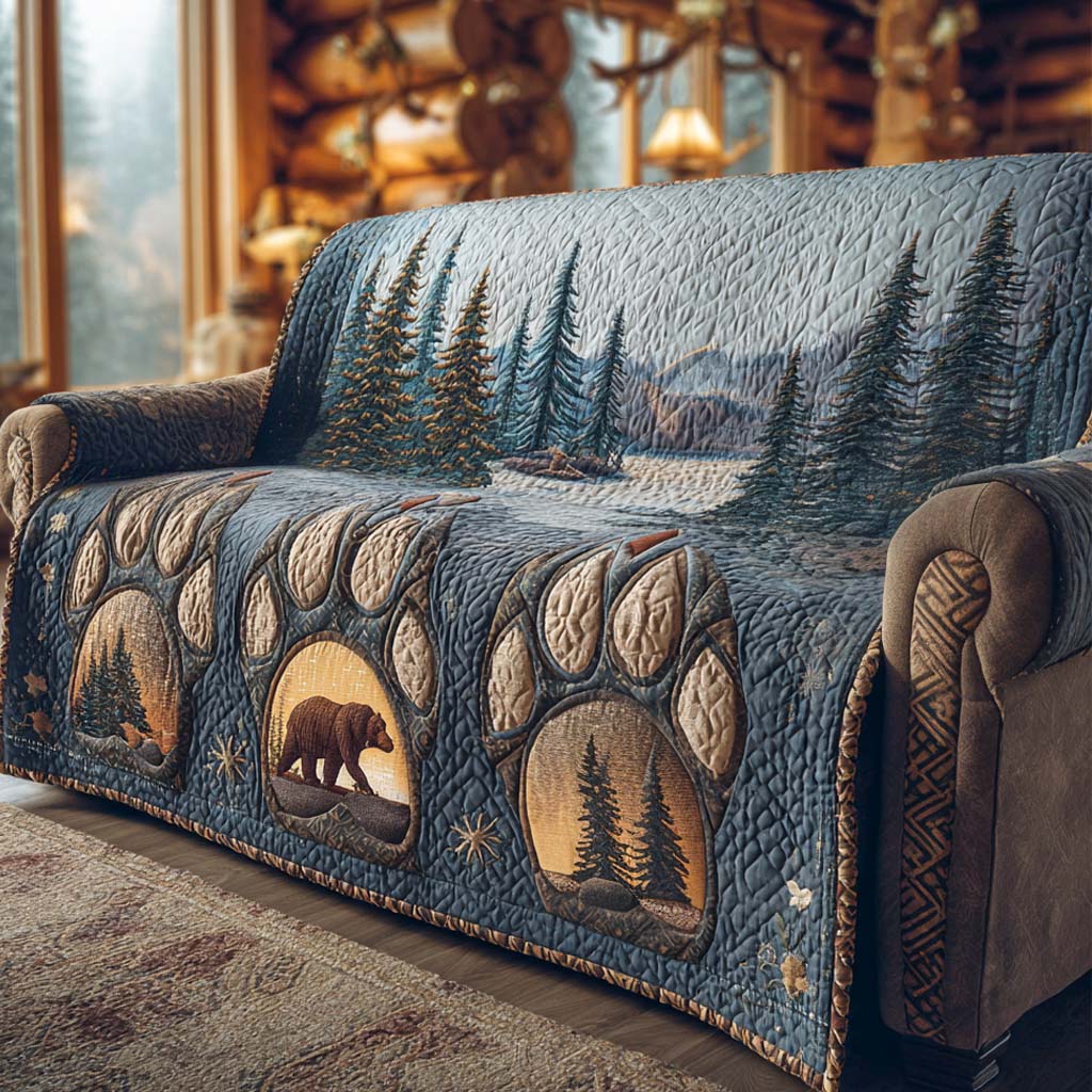 Housse de canapé matelassée rustique