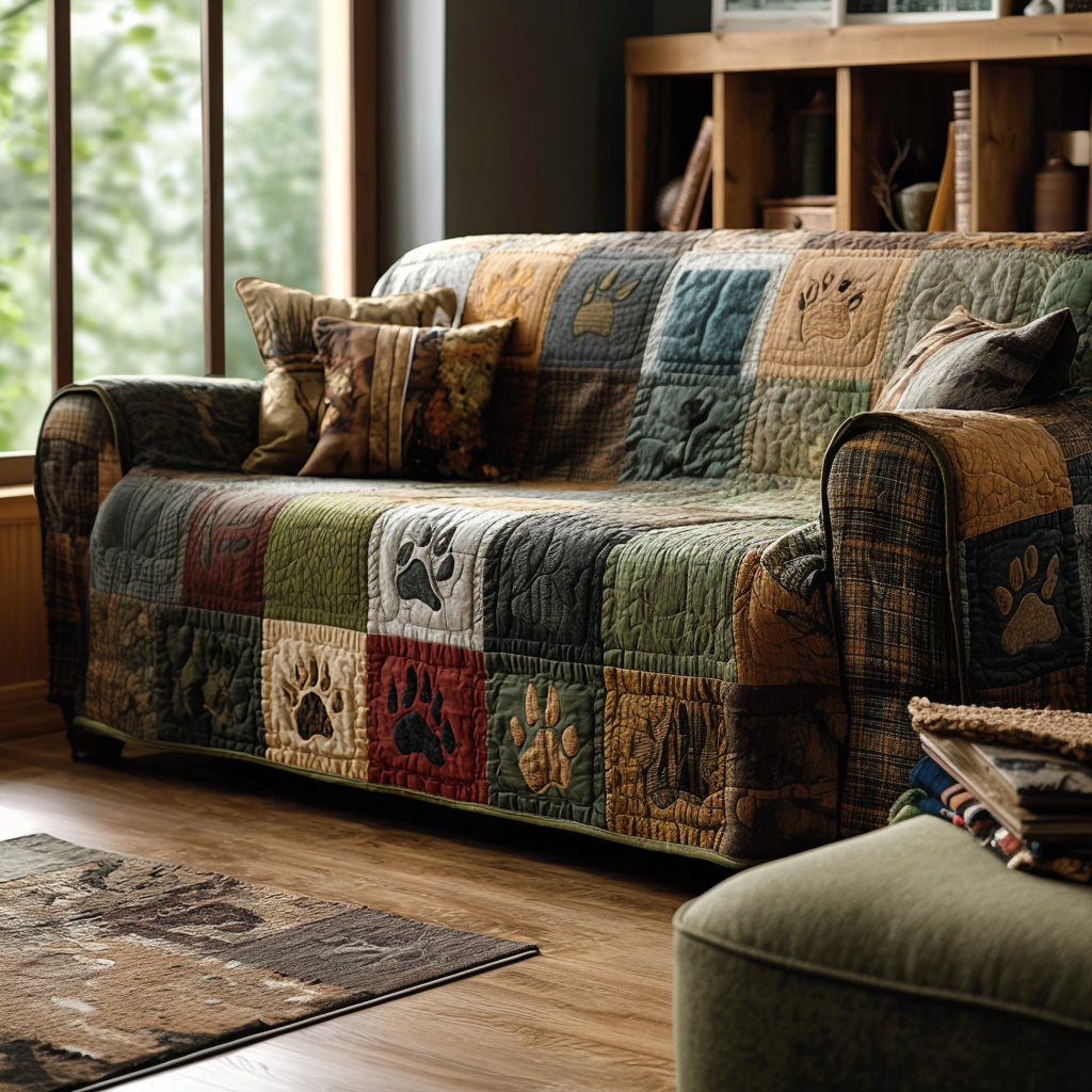 Housse de Canapé Matelassée Rustic Paws