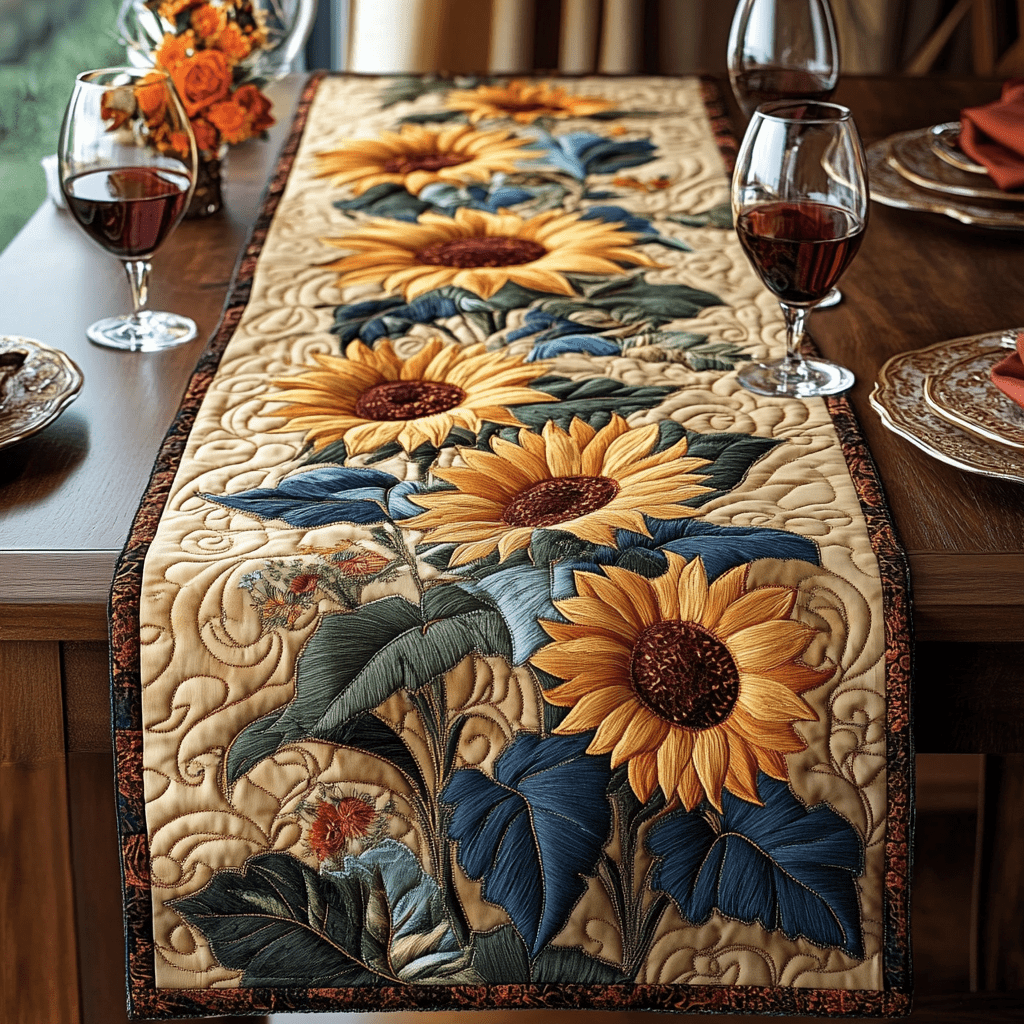 Nappe Quiltée Tournesol Rustique NCU0DV3116