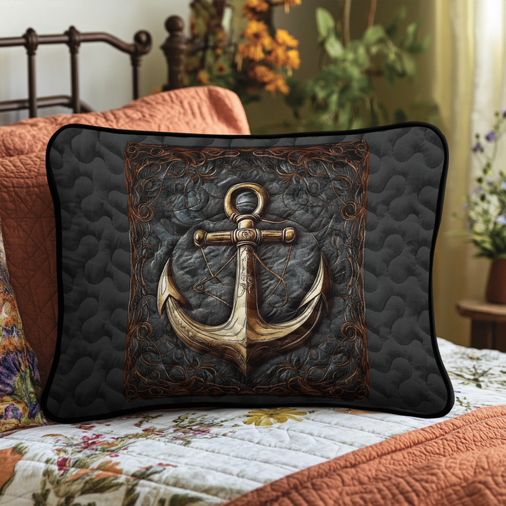 Housse de Coussin Matelassée Ancre de Marin NCU0DK6354