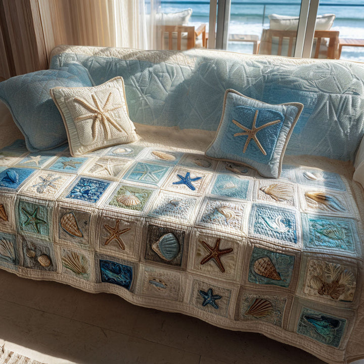 Housse de Canapé Matelassée Serenade Marine