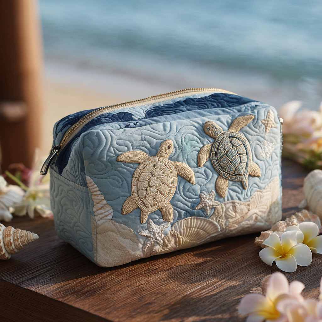 Trousse de Maquillage Matelassée Sandy Shell