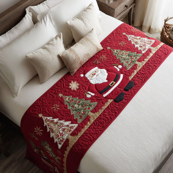 Couverture de lit matelassée de parade de Noël