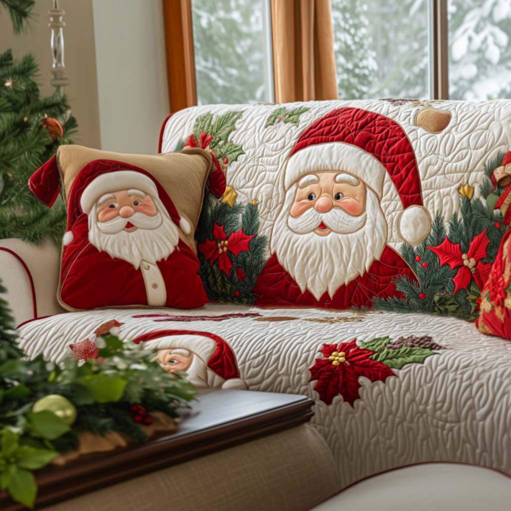 Housse de canapé matelassée de Noël
