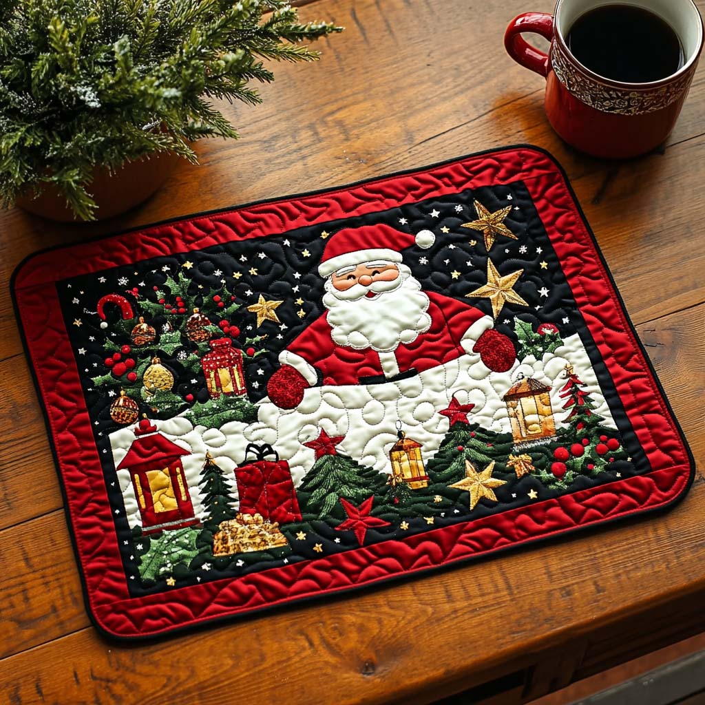 Nappe de Noël Quiltée Santa NCU0NT820