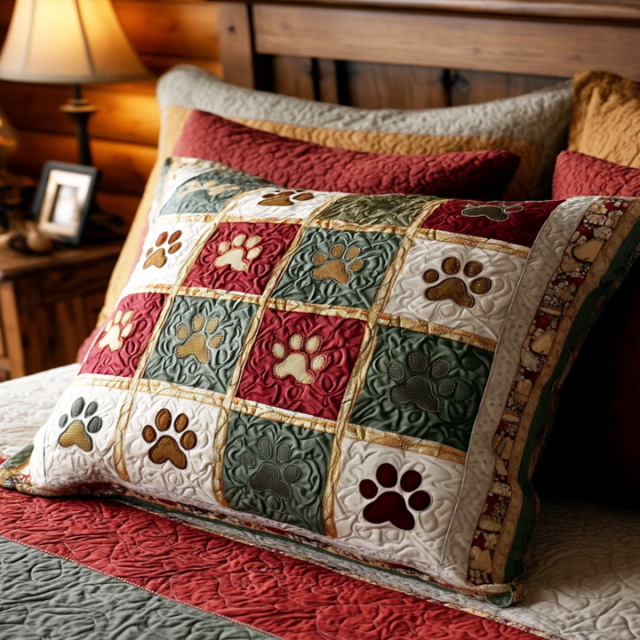 Housse de Coussin Matelassée Pattes Écarlates NCU0TV1143