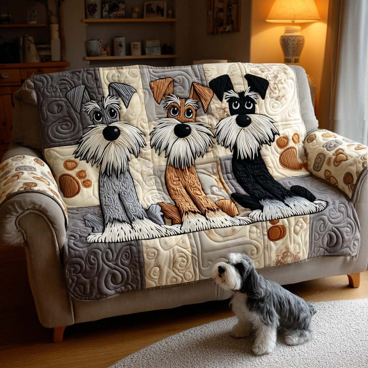Housse de canapé matelassée Schnauzer Spirit