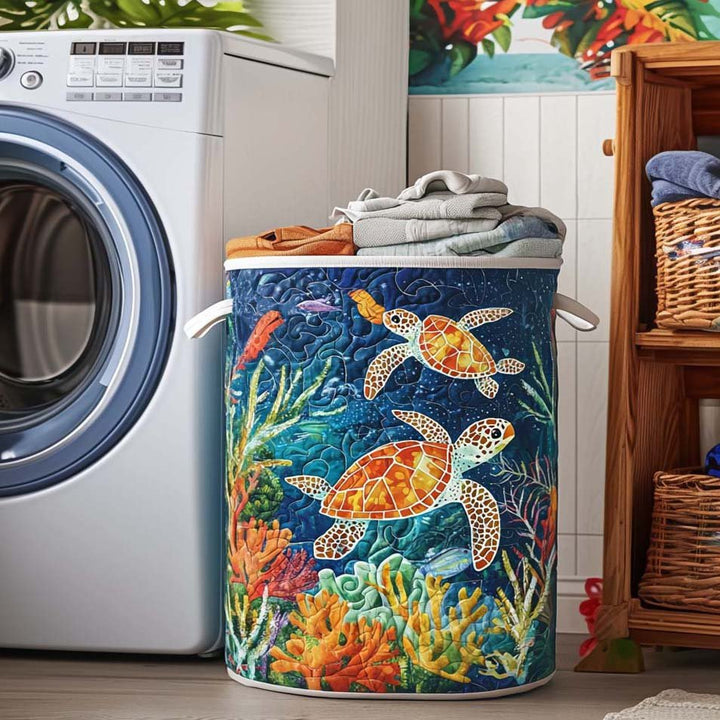 Panier à linge matelassé Tortue de mer NCU0QN030