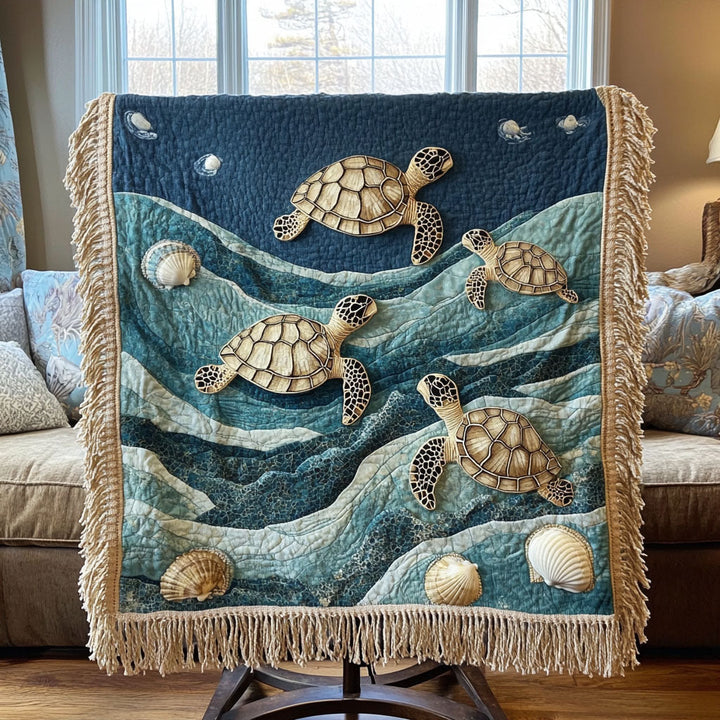Couverture Tissée Sérénité Marine