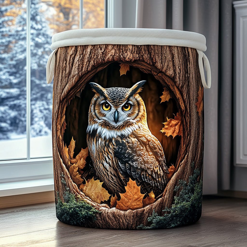 Panier à linge matelassé Hibou Silencieux NCU0PVL720