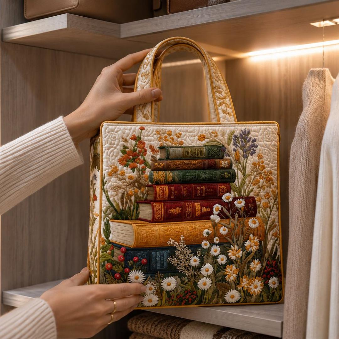 Sac fourre-tout matelassé - Motif floral