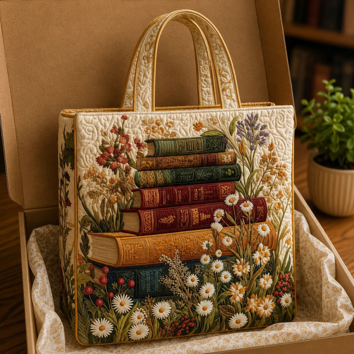 Sac fourre-tout matelassé - Motif floral