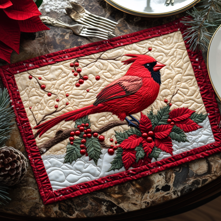 Tapis de table matelassé Cardinal des Neiges NCU0DV1130