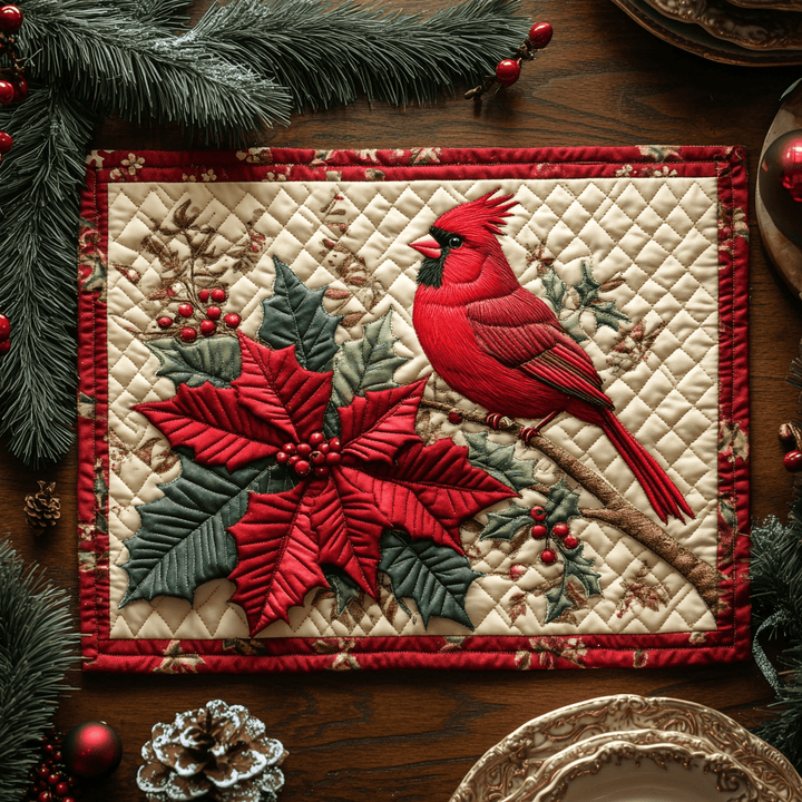Placemats Matelassés Cardinal des Neiges NCU0DV1131