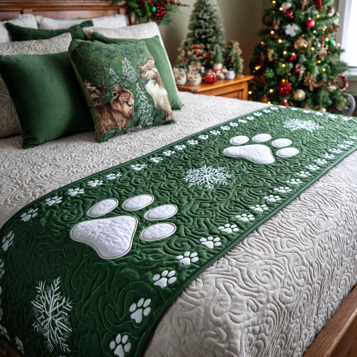 Couverture de Lit Matelassée Snow Pawpath