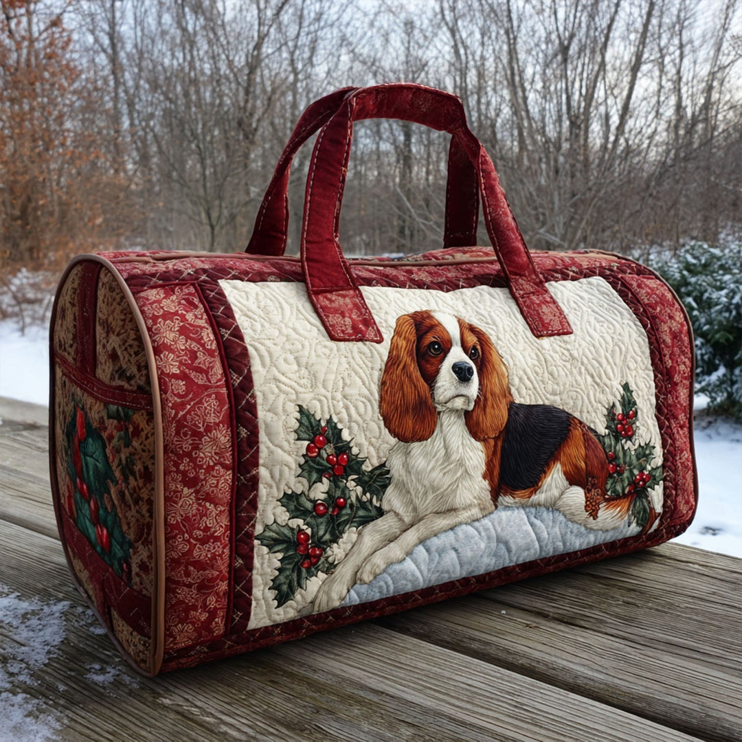 Sac de voyage matelassé Snowflake Spaniel