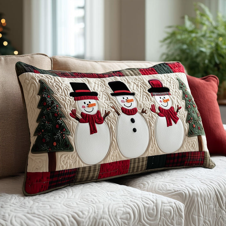 Housse de Coussin Matelassée Bonhomme de Neige NCU0PT9040