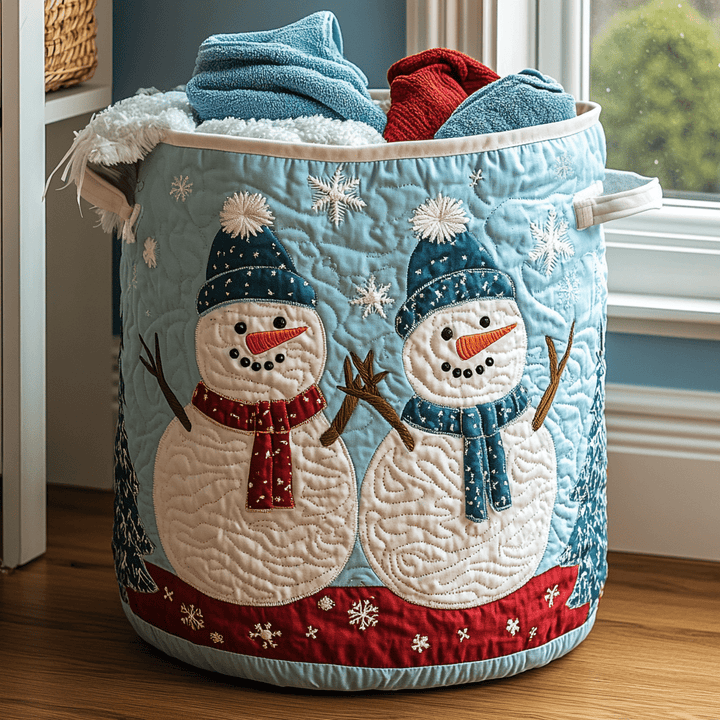 Panier à linge matelassé Bonhomme de neige NCU0DDK1070