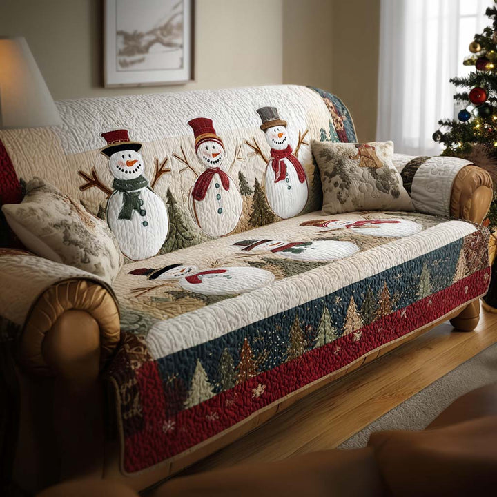 Housse de canapé matelassée de Noël