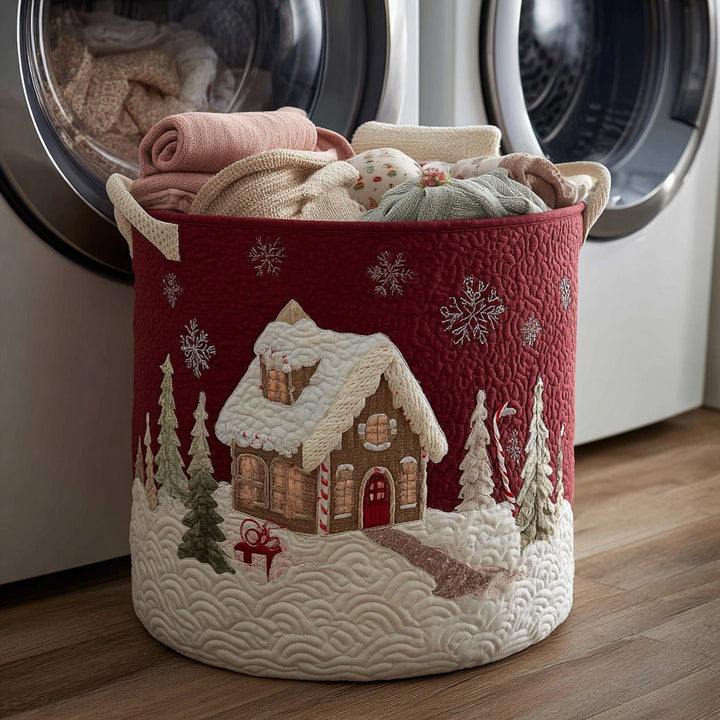 Panier à linge matelassé Maison enneigée NCU0HNH078