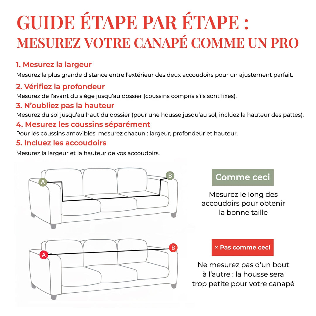 Guide : mesurer votre canapé