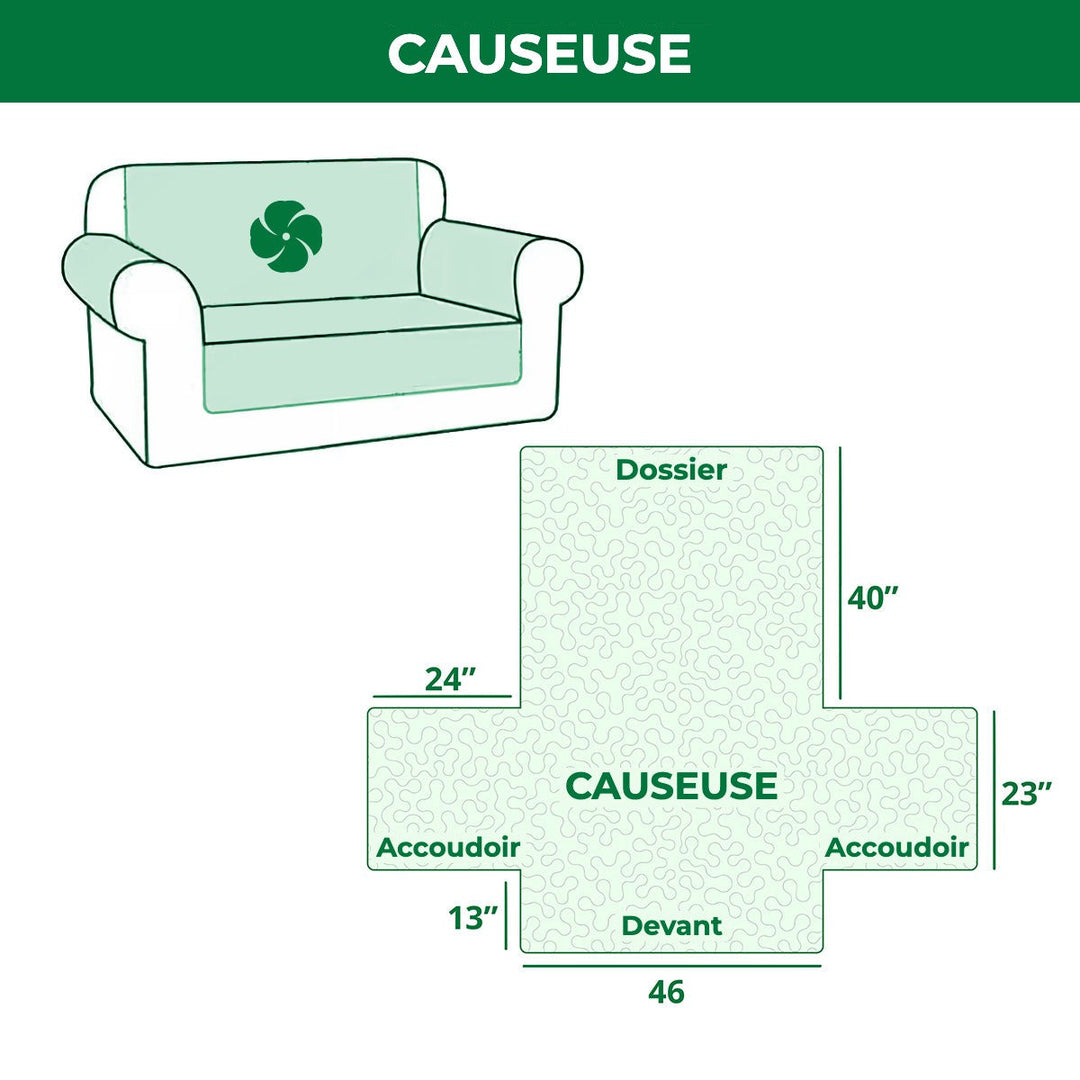 Housse de canapé matelassée Rustique
