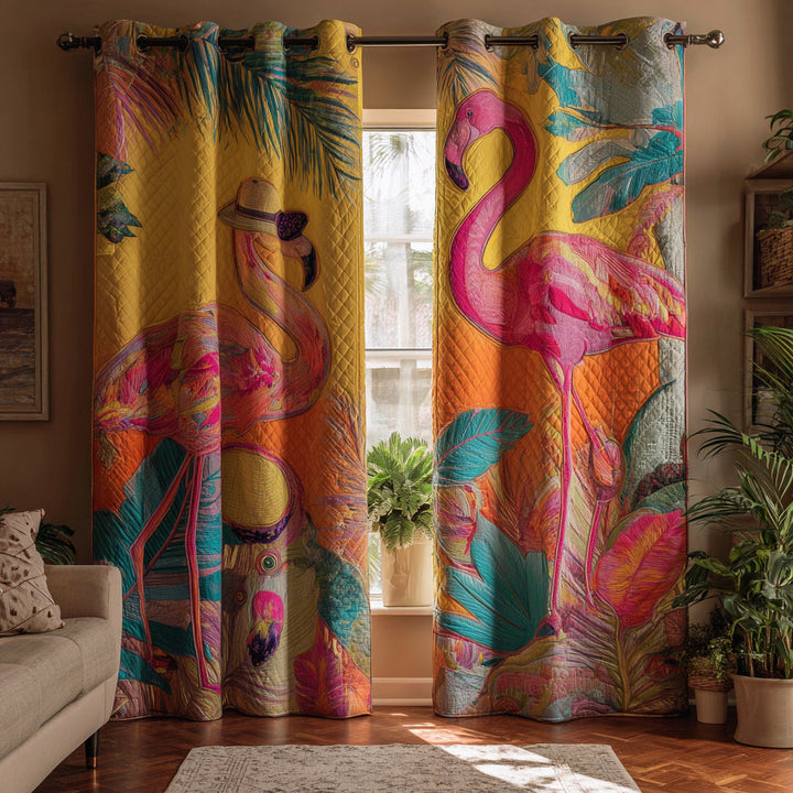 Rideaux Matelassés Flamant Solaire NCU0HH1730
