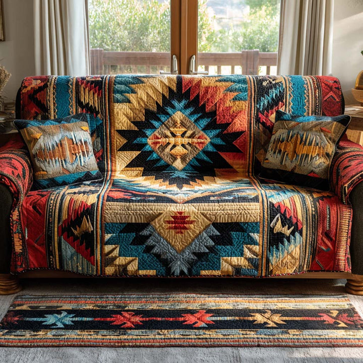 Housse de canapé matelassée Southwestern Starburst