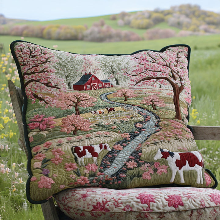 Housse de Coussin Matelassée Prairie Printanière NCU0PT7005