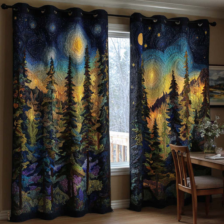 Rideaux Matelassés Forêt Étoilée NCU0NT11280