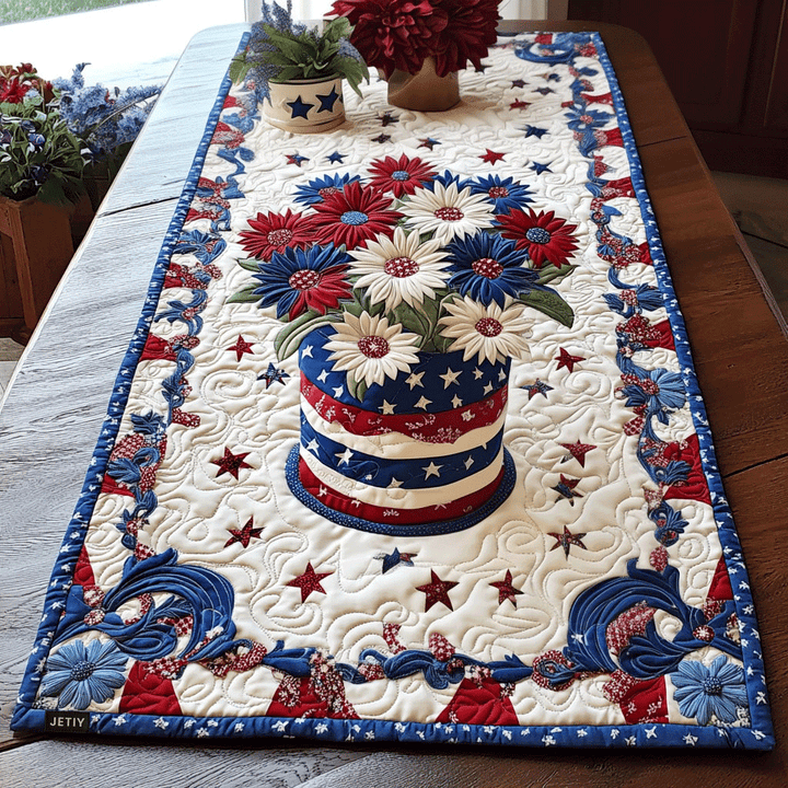 Nappe Quiltée Étoiles en Fleurs NCU0PT3314