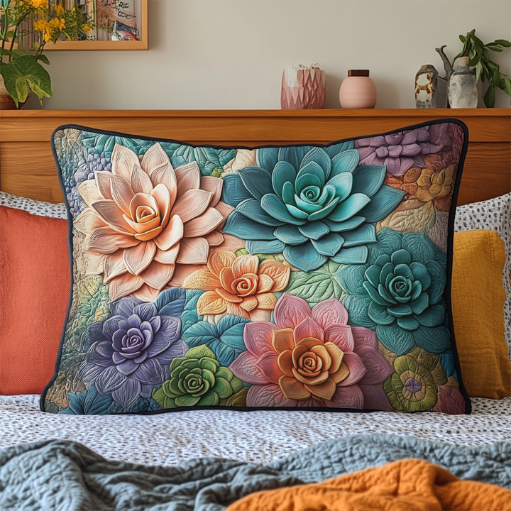 Housse de Coussin Matelassée Succulent Serenity NCU0DK5798