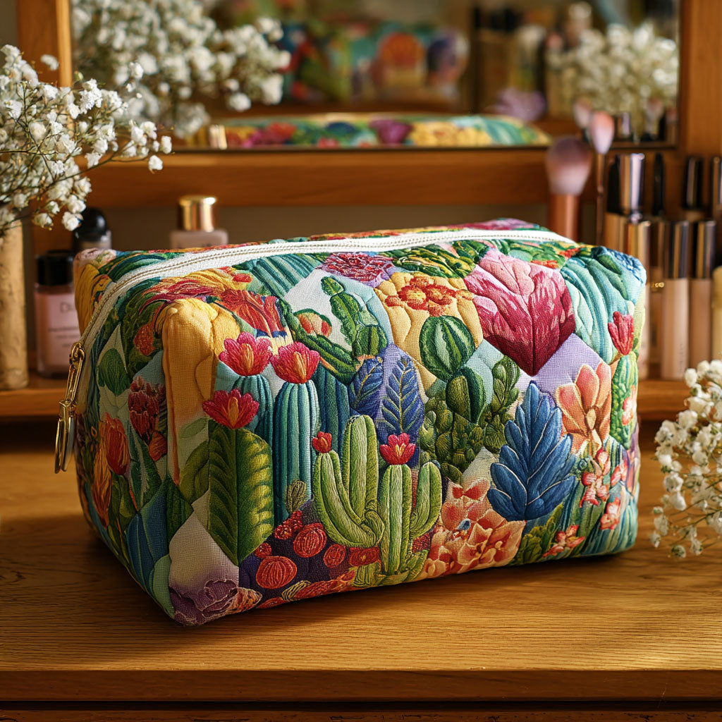 Trousse de Maquillage Matelassée Succulente
