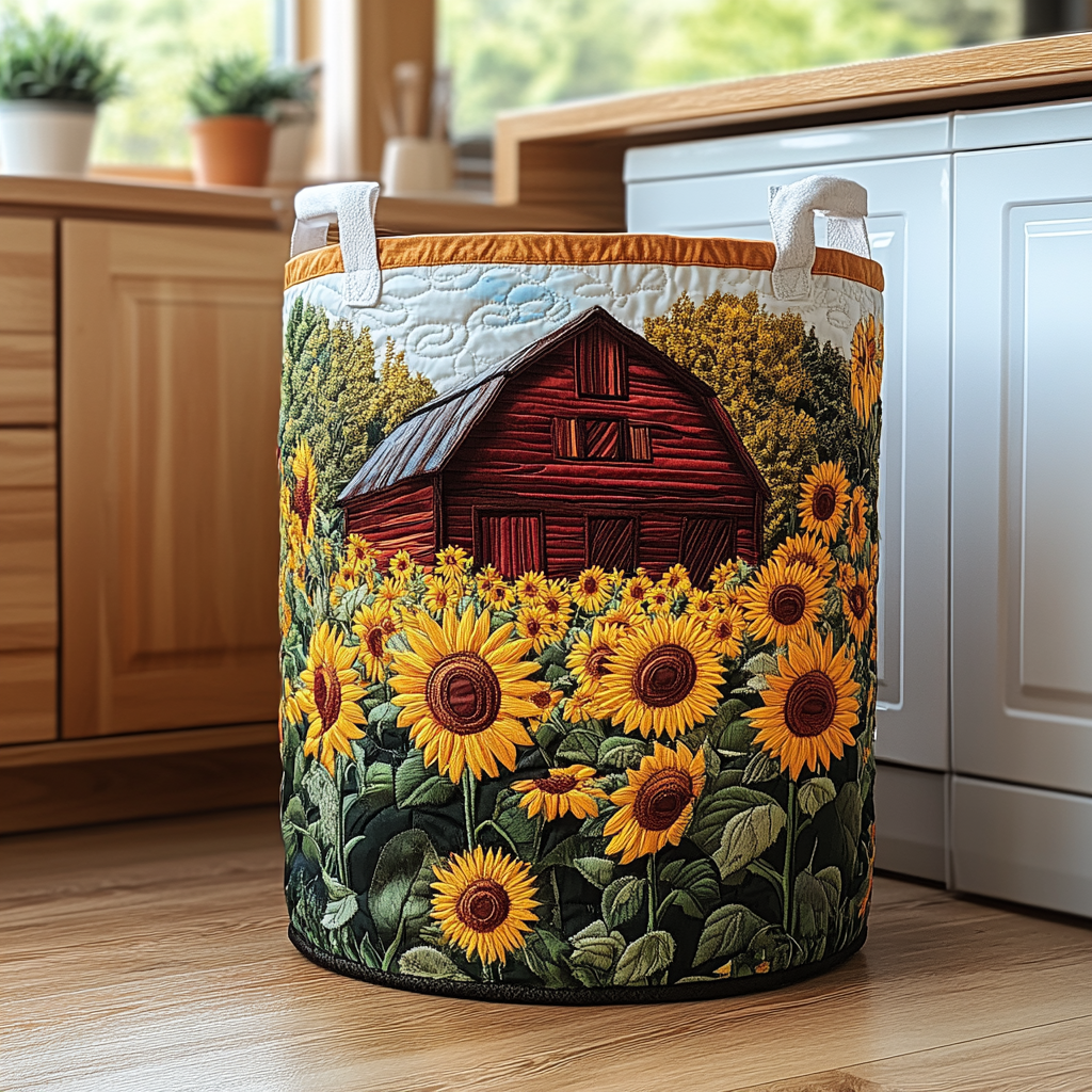 Panier à linge matelassé Tournesol NCU0DDK793