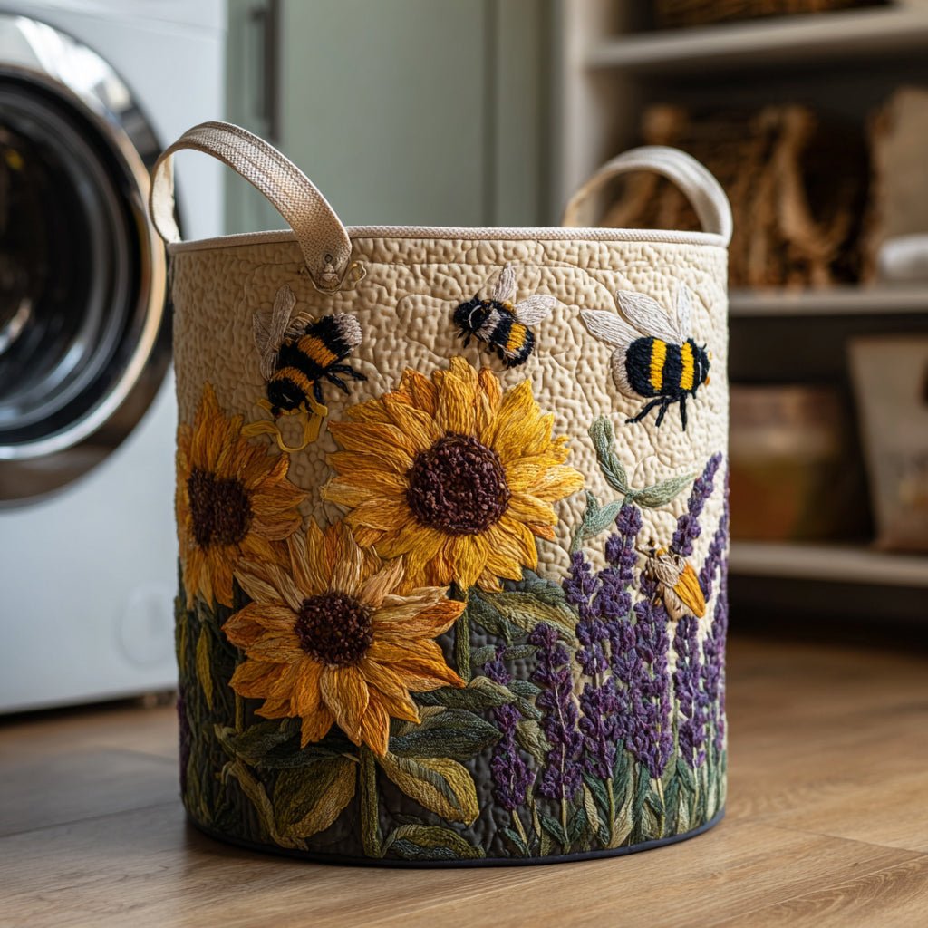 Panier à Linge Matelassé Abeille Tournesol NCU0HNH002